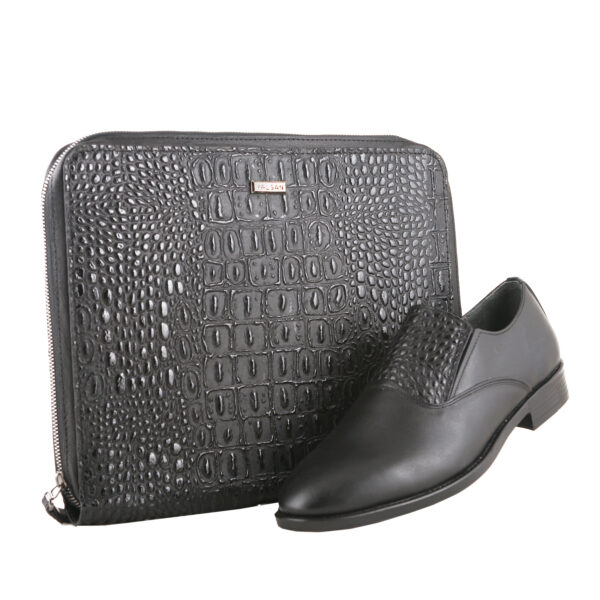 ست کیف و کفش مردانه مدل کلاور کد 919-ATASH-GAN