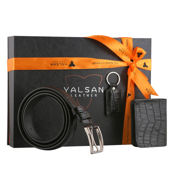 ست هدیه مردانه چرم مدل آیدن کد 127-KAYA-NHL-GC